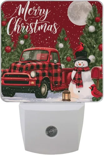 Vista 12 de Vdsrup Christmas Gingerbread Man (2) Night Light Set of 2 Plug-in LED Nightlights Auto Dusk-to-Dawn Sensor Lamp for Adults in Bedroom Bathroom Multi