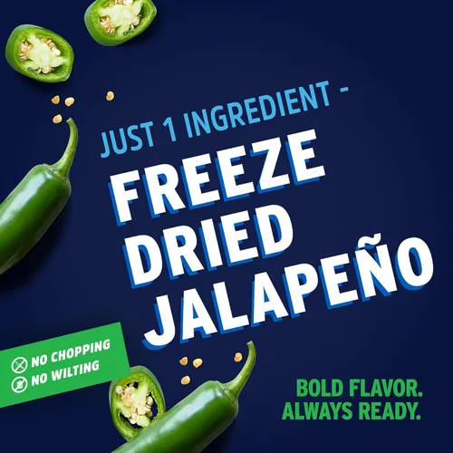 Vista 2 de Litehouse Pimientos de jalapeño liofilizados – Pimiento liofilizado, sustituto del jalapeño fresco, hojuelas de pimiento seco, sin OMG, sin gluten