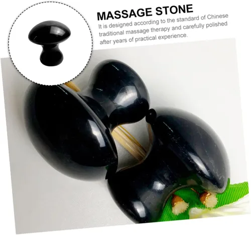 Vista 6 de FRCOLOR Masajeador de raspado de hongos Gua Sha Stone Face Body Massage Tool Bordes lisos en relajación Circulati de sangre