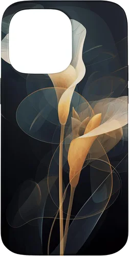Vista 21 de Elegant Minimalist Calla Lily Abstract Dots Lines Background Case for iPhone 16