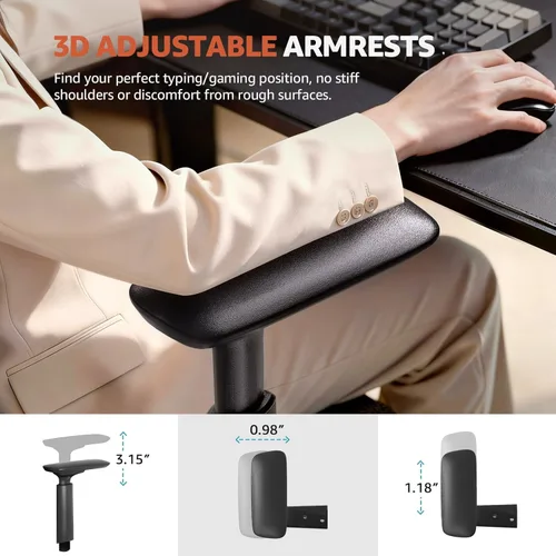 Vista 6 de ErgoSift Silla de oficina M1 ergonómica, sillas de escritorio de oficina de malla para el hogar con soporte lumbar ajustable, cómoda silla