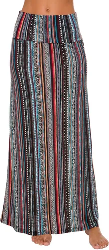 Vista 3 de Urban CoCo - Falda larga y elegante de elastano para mujer, cómoda, con cintura plegable, y estilo acampanado