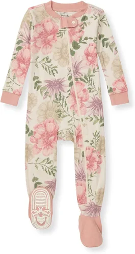 Vista 54 de Burt's Bees Baby Pijama para bebé niña, 100% algodón orgánico, pijama de una pieza, overol diagonal con cremallera, ajuste cómodo
