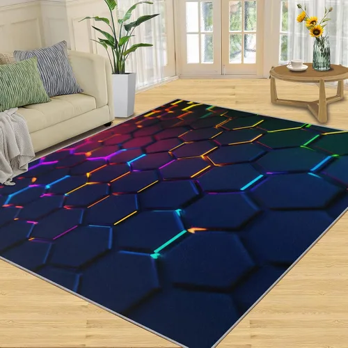 Vista 11 de Autumn Forest Rugs for Bedroom, Lake Forest Area Rug, Landscape Photo Rugs for Living Room, Indoor Non-Slip Rug, Machine Washable Carpet for Front