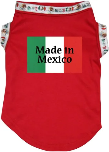 Vista 2 de Petitebella Camisa para perro cachorro con la bandera de Made in Mexico (XS, verde)