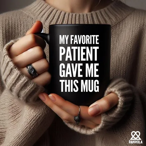 Vista 4 de Taza de cerámica con texto en inglés My Favorite Patient Gave Me This para el doctor de familia, regalo de agradecimiento para enfermera, doctorado