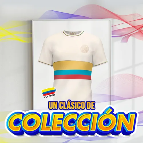 Vista 5 de Camiseta Edición Especial Selección Colombia - Centenario de la Federación Colombiana - 100 Años Camiseta de Fútbol Colombia Blanca