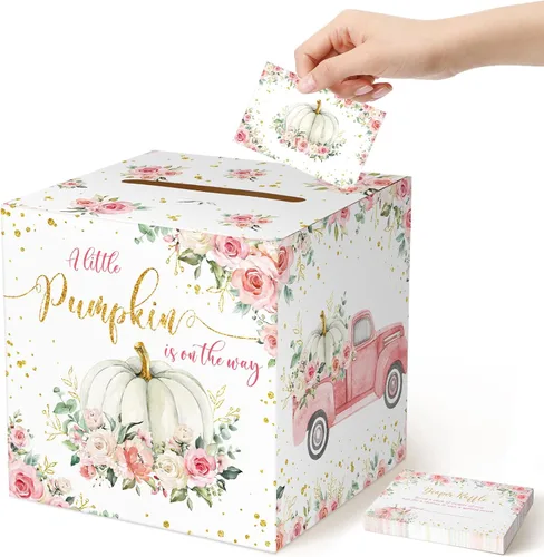 Vista 13 de Fumete 51 piezas Caja de tarjetas de rifa de pañales con osos con tarjetas de rifa de pañales insertadas, No podemos esperar, para baby shower