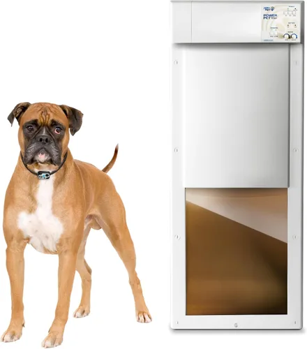 Vista 11 de Puerta electrónica para mascotas High Tech Pet , L, Blanco Montaje en puerta