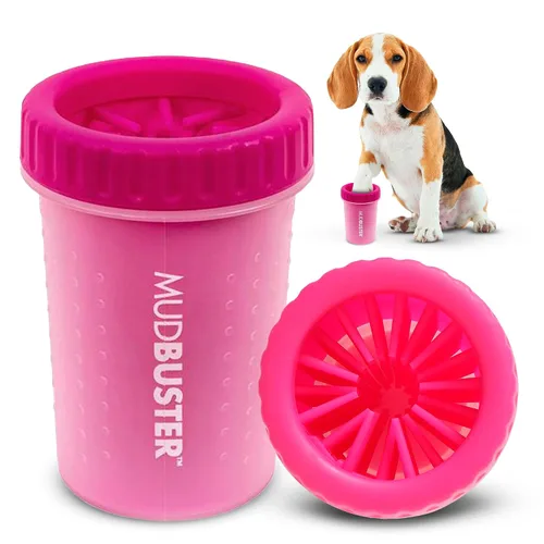 Vista 29 de Dexas MudBuster Limpiador portátil de patas para perros, grande, color blanco brillante, edición especial, suministros y accesorios de primera