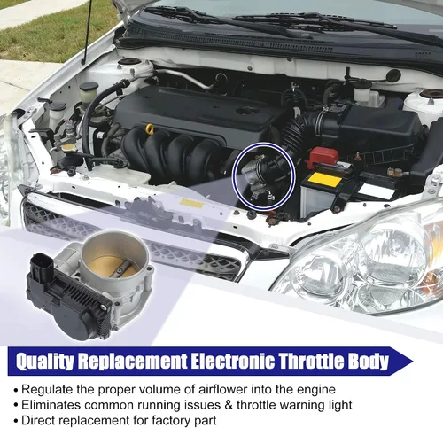 Vista 6 de X AUTOHAUX 161198J103 Conjunto electrónico del cuerpo del acelerador del coche para NISSAN ALTIMA 3.5L V6 2002-2006 aleación de aluminio de plástico