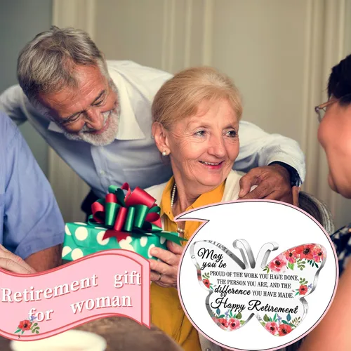 Vista 6 de Chunful Regalos Felices de Jubilación para Mujeres y Hombres Que Te Enorgullezca Recuerdo y Pisapapeles Placa de Jubilación Inspiradora Regalos