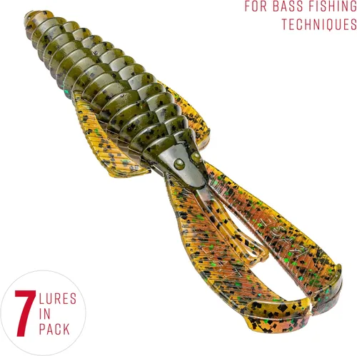 Vista 3 de Strike King Rage Bug Señuelo de Pesca, Grúber de Plástico Suave, Diseño Único, Acción Sutil
