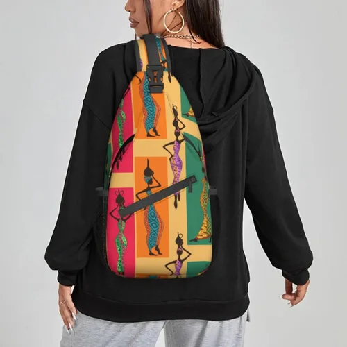 Vista 6 de NiuKom Mochila cruzada para el pecho, bolsa cruzada para el hombro, gimnasio, ciclismo, viajes, senderismo, para mujeres y hombres, Mujeres
