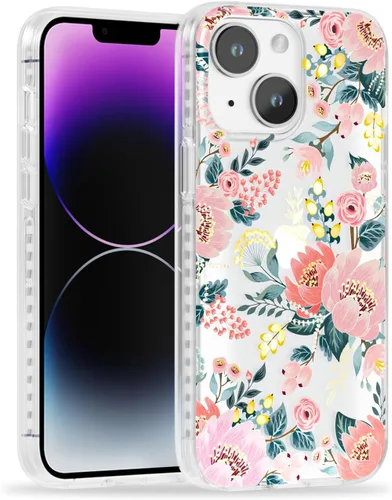 Vista 12 de SCORPIFY Funda para iPhone 14 Pro Max con diseño iridiscente de mariposa azul, bonita funda transparente para mujeres y niñas