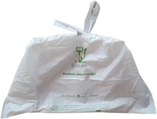 Vista 3 de EcoLeo, Compatible con Litter-Robot 4 y 3, bolsas de basura con cordones, gruesas, para cajones automáticos de basura (20 unidades)