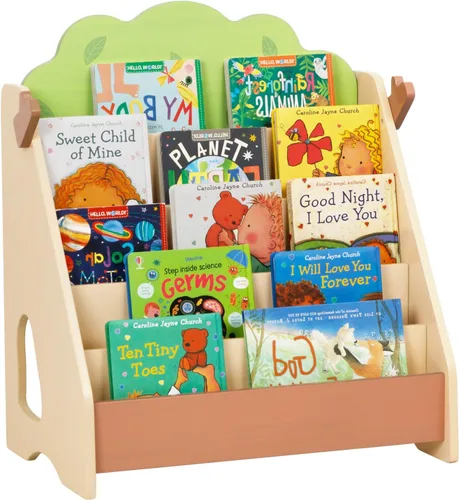 Vista 10 de OOOK Estantería de madera para niños con 3 cajas de almacenamiento