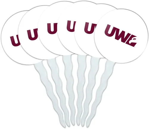 Vista 93 de Abilene Christian - Juego de 6 palillos para cupcakes con logotipo secundario