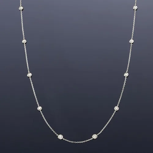 Vista 6 de RS Pure by Ross-Simons Diamond Station Necklace in 14kt Gold
