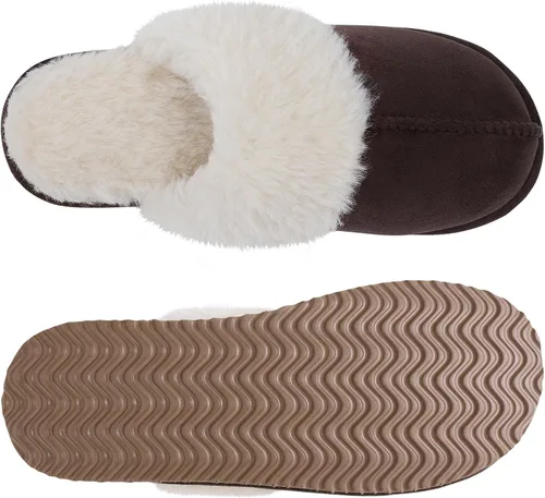 Vista 5 de Litfun Pantuflas mullidas de espuma viscoelástica para mujer, zapatos de invierno para interiores y exteriores