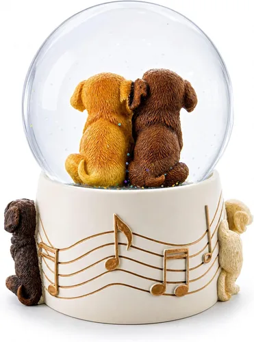 Vista 7 de Perros Fiesta Musical Agua Nieve Globo