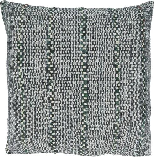 Vista 7 de SARO LIFESTYLE Octavia Collection - Funda de almohada de algodón a rayas, 16 x 24 pulgadas, color azul