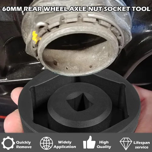 Vista 5 de Herramienta de enchufe de tuerca de eje de rueda trasera de 2.362 in para KTM Super Duke 1290/1290 R 2014-2022, herramienta de rueda trasera elimina