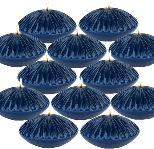 Vista 12 de Velas de colores flotantes de manzanilla, velas grandes perfumadas románticas de 2 pulgadas para jarrones cilíndricos, centros de mesa en bodas