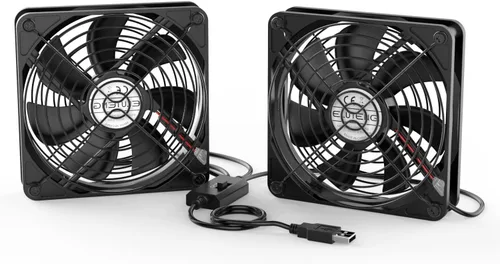 Vista 10 de ELUTENG Ventilador USB dual de 1.575 in con 3 velocidades ajustables 5 V