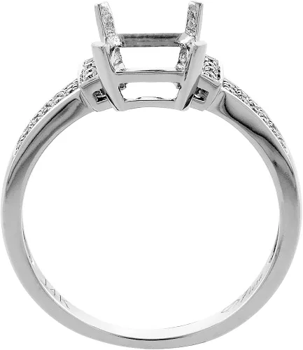 Vista 2 de 14K oro natural Garnet Anillo Octagon 8x 6mm diamante Acentos, tamaños 510