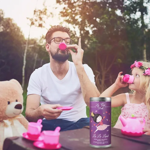 Vista 4 de Tés para niños de flores de manzana dulce de La Tea Dah, Té de Rooibos y canela de manzana para niños, sin cafeína, tés afrutados para pequeñas
