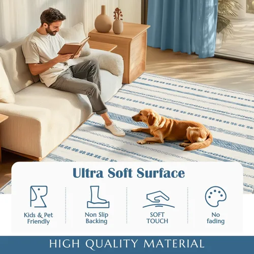 Vista 118 de jinchan Alfombra marroquí de pasillo 2x6 - Alfombra de pasillo lavable a máquina para cocina, alfombra moderna geométrica suave de pelo bajo