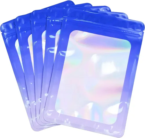 Vista 18 de Bolsa resellable de Mylar para bolígrafos, ideal para oficina, hogar, fiesta, almacenamiento de alimentos, galletas, muestras de joyería