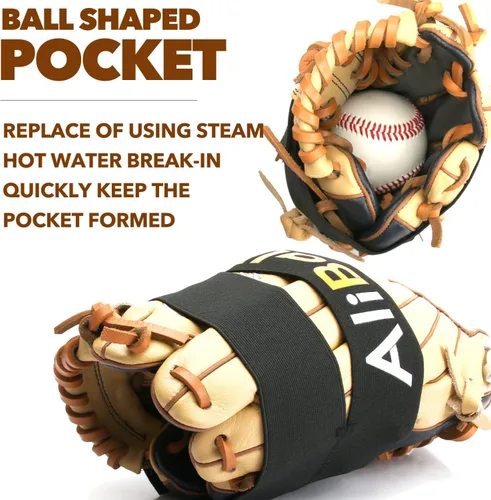 Vista 2 de AliBall Envoltura para guantes de béisbol, correa para guantes de sóftbol y béisbol, reemplazo de vapor, agua caliente, mantiene rápidamente
