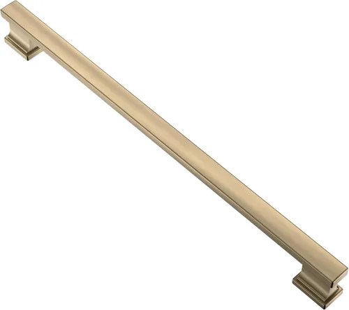 Vista 7 de Alzassbg Paquete de 10 tiradores de gabinete de latón antiguo cepillado, 3-3/4 pulgadas (3.780 in) con orificios centrales, manijas de gabinete