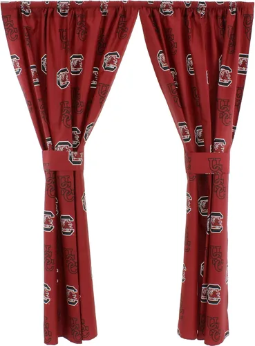 Vista 22 de College Covers Everything Comfy Alabama Crimson Tide - Juego de paneles de cortina, 2 paneles, 2 alzapaños a juego, 42 pulgadas de ancho por 63