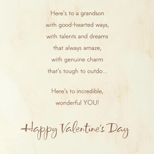 Vista 3 de Hallmark Tarjeta del día de San Valentín para nieto (te invitado)
