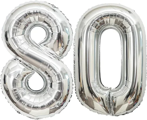 Vista 13 de Globos de 0 números plateados 0 globos de número 40 pulgadas número 0 globos de aluminio Mylar