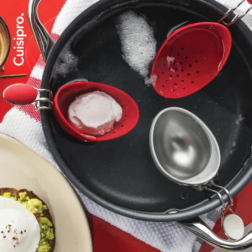 Vista 7 de Browne & Co Cuisipro Egg - Juego de 2 cazadores furtivos de silicona, color rojo