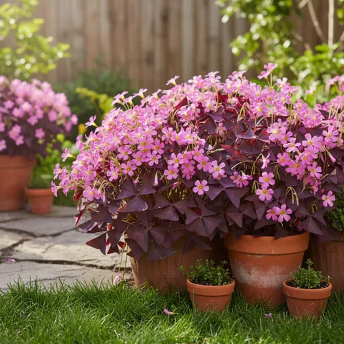 Vista 7 de 12 Purple Shamrock Bulbs for Planting, Oxalis Bulbs, Oxalis Triangularis
