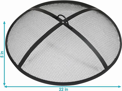 Vista 8 de Sunnydaze - Pantalla para hoguera de malla metálica de acero resistente