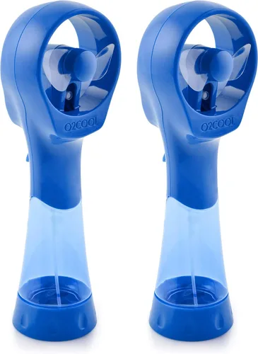 Vista 10 de O2COOL Elite Ventilador de nebulización de agua portátil con batería (azul)