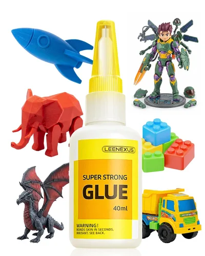 Vista 11 de Super Pegamento en Gel con Control de Precisión, 5ML【Doble Interbloqueo Molecular】 Pegamento Super Fuerte de CA Transparente para Plástico