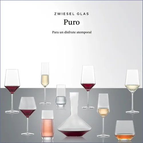 Vista 4 de ZWIESEL GLAS Pure Saugivnon Blanc - Copas de vino blanco (juego de 4), elegantes copas de vino para vino blanco, vasos de cristal Tritan aptos