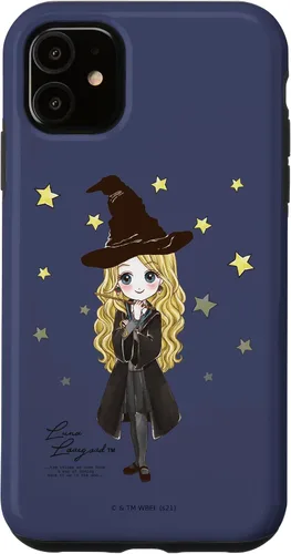 Vista 8 de Funda para iPhone 16 Harry Potter Luna Lovegood con cita y estrellas