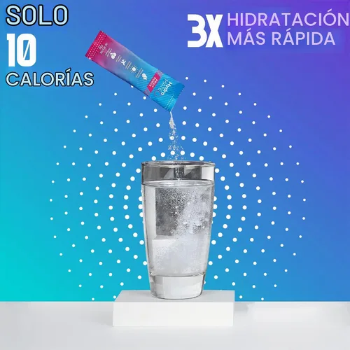 Vista 6 de HydroMATE - Paquetes de hidratación con electrolitos en polvo para frutas, con bajo contenido de azúcar, 30