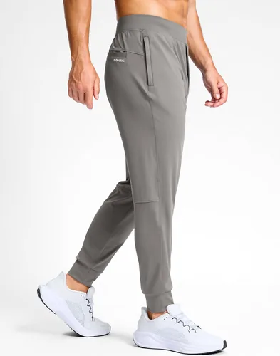 Vista 2 de G Gradual Pantalones de golf para hombre con bolsillos con cierre y pantalones elásticos de chándal ajustados pantalones de chándal para hombre