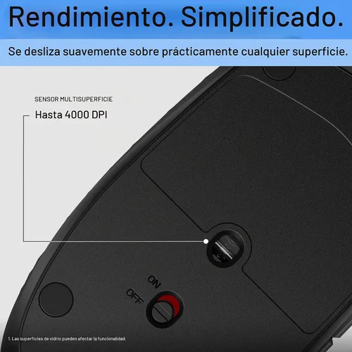 Vista 5 de HP Ratón Bluetooth Programable 420 – Bluetooth con Emparejamiento Rápido a 3 Multidispositivos, Batería de 2 Años, 4K DPI, Clics Silenciosos