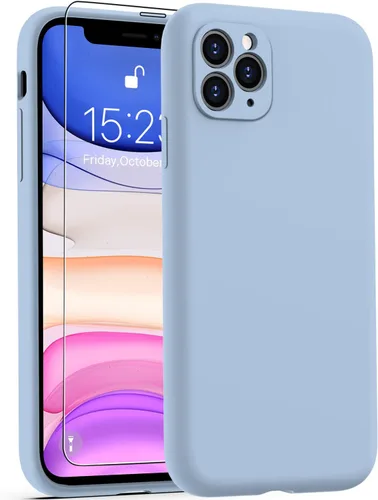 Vista 16 de DEENAKIN Funda de silicona compatible con iPhone 12 con protector de pantalla, mejora la protección de la cámara, funda protectora suave y flexible