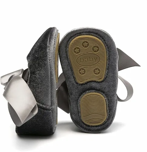 Vista 3 de HONEY$HOMEY Mocasines de suela suave con borla Bowknots Cuna Prewalker Niño Princesa Zapatos